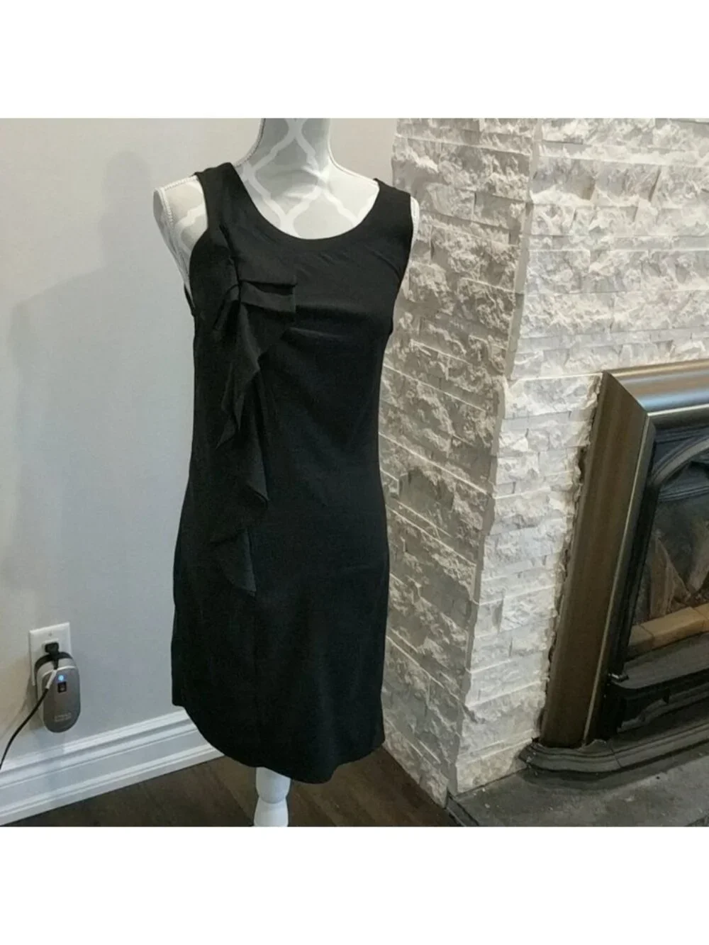 Vero Moda black Brodie ruffle mini dress